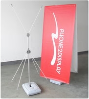 Giá chữ X chống gió, điều chỉnh được kích thước 60x160-80x180 cm, 1 mặt hoặc 2 mặt poster
